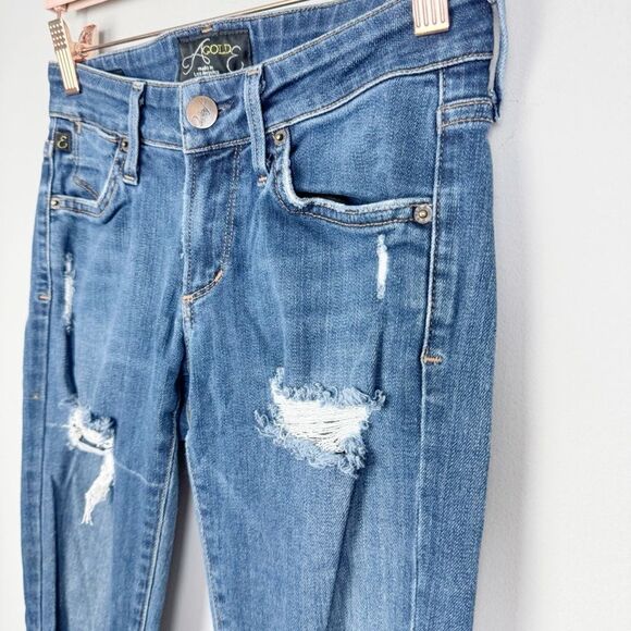AGOLDE | Distressed Low to Mid Rise Skinny Jeans Women’s Size 26 (2) - Picture 3 of 10